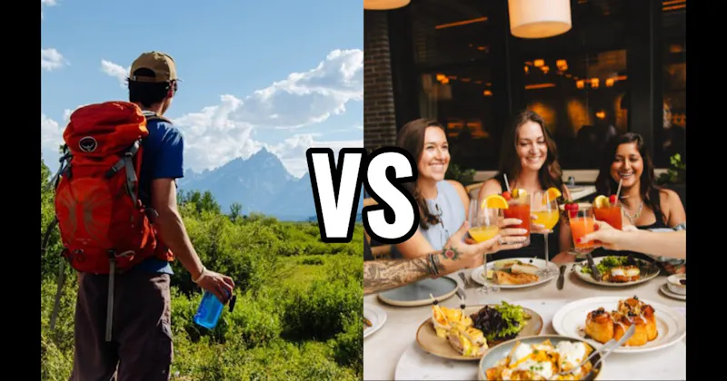 Brunch with Friends vs. Hiking / Outdoor Adventure