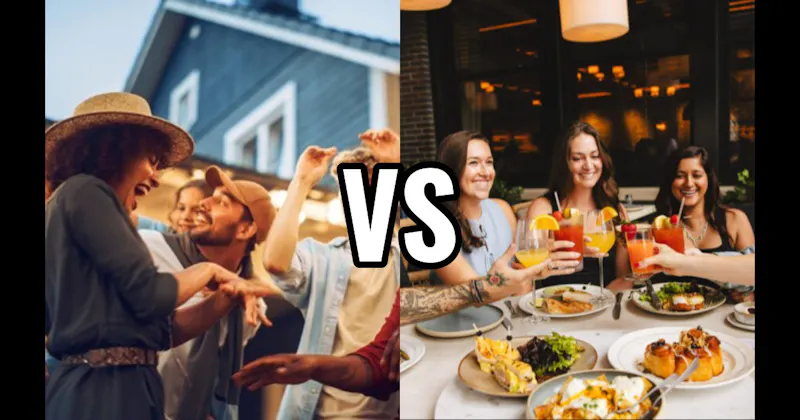 Brunch with Friends vs. House Party