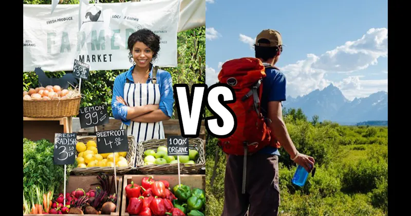 Farmers Market vs. Hiking / Outdoor Adventure