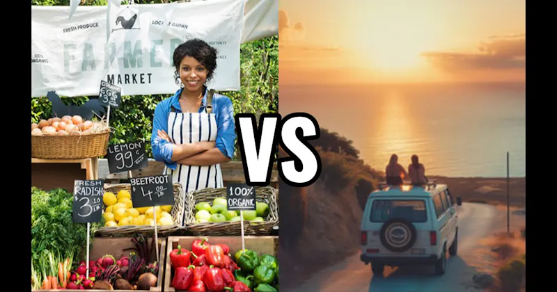 Farmers Market vs. Road Trip