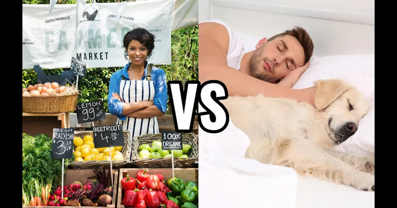 Farmers Market vs. Sleeping In