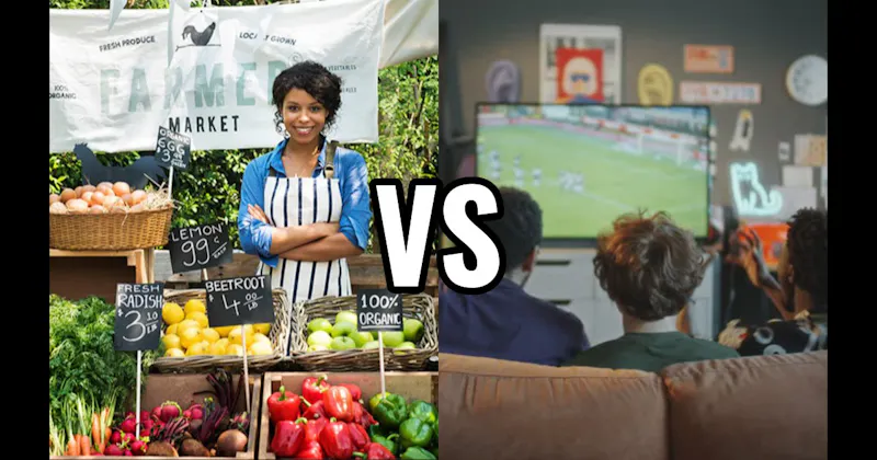 Farmers Market vs. Watching Live Sports