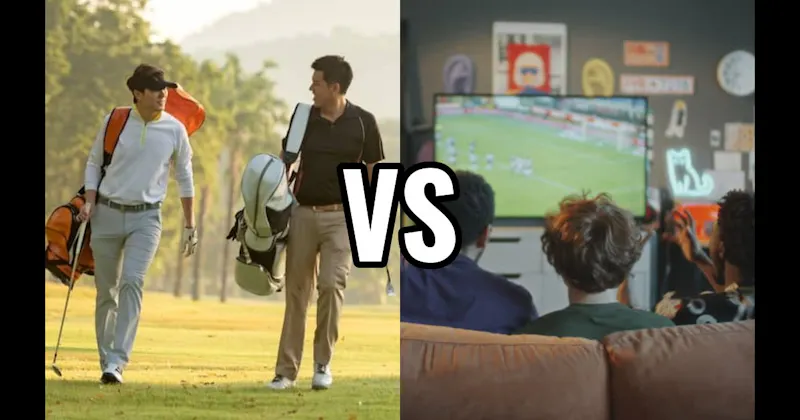 Golf vs. Watching Live Sports