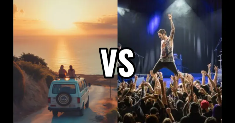 Live Music/Concert vs. Road Trip