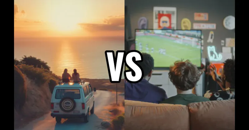 Road Trip vs. Watching Live Sports