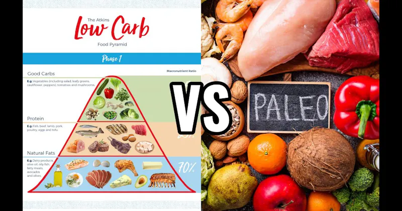 Low-Carb Diet (Atkins, Keto, etc.) vs. Paleo Diet