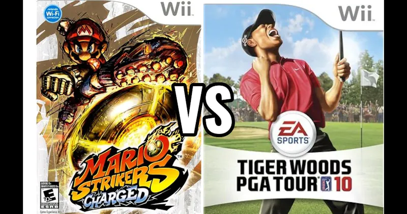 Mario Strikers Charged vs. Tiger Woods PGA Tour 10