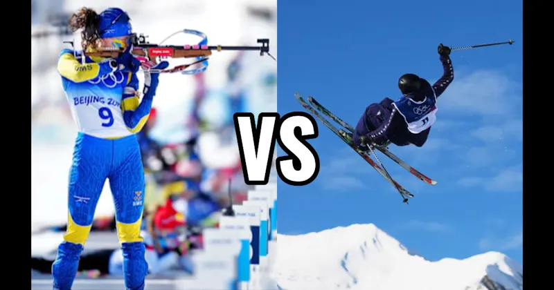 Biathlon vs. Freestyle Skiing