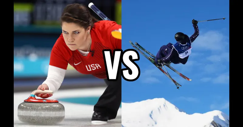 Curling vs. Freestyle Skiing