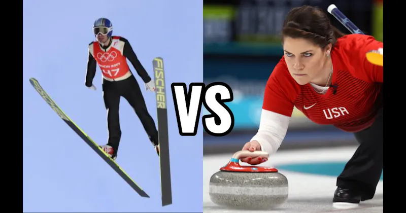 Curling vs. Ski Jumping