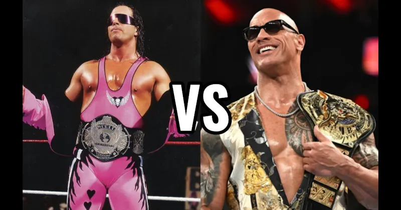 Bret "The Hitman" Hart vs. The Rock