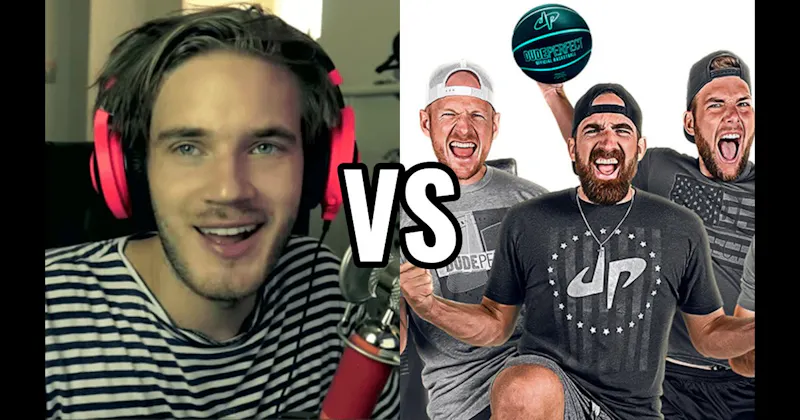 Dude Perfect vs. PewDiePie (Felix Kjellberg)