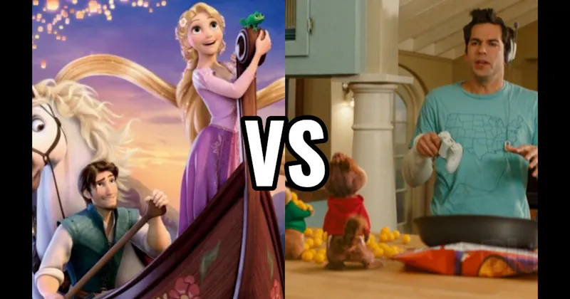 Alvin and the Chipmunks: The Squeakquel vs. Tangled