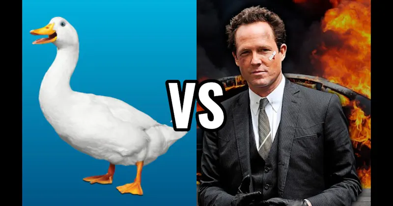 Aflac Duck vs. Mayhem (Allstate)