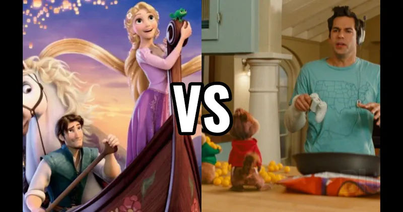 Alvin and the Chipmunks: The Squeakquel vs. Tangled