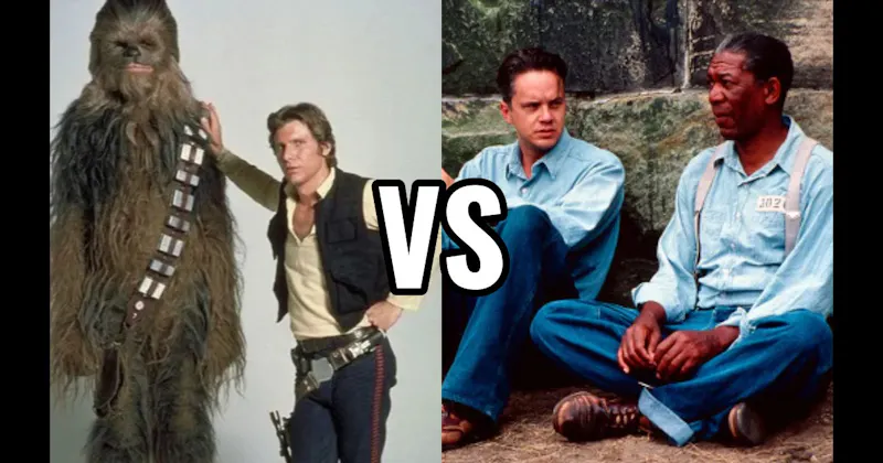 Andy Dufresne & Ellis “Red” Redding (Shawshank Redemption) vs. Han Solo & Chewbacca (Star Wars)