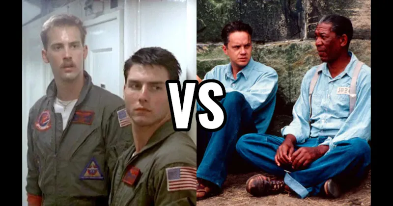 Andy Dufresne & Ellis “Red” Redding (Shawshank Redemption) vs. Maverick & Goose (Top Gun)