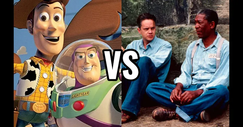 Andy Dufresne & Ellis “Red” Redding (Shawshank Redemption) vs. Woody & Buzz Lightyear (Toy Story)
