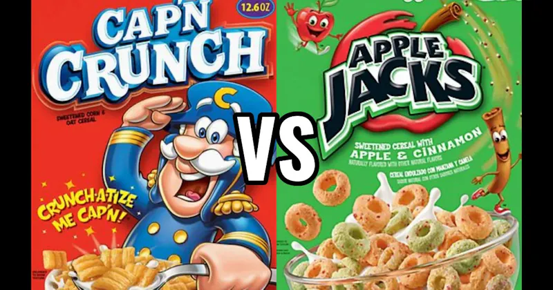 APPLE JACKS vs. CAP’N CRUNCH CEREAL