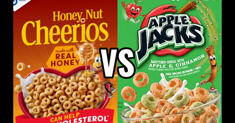 APPLE JACKS vs. HONEY NUT CHEERIOS