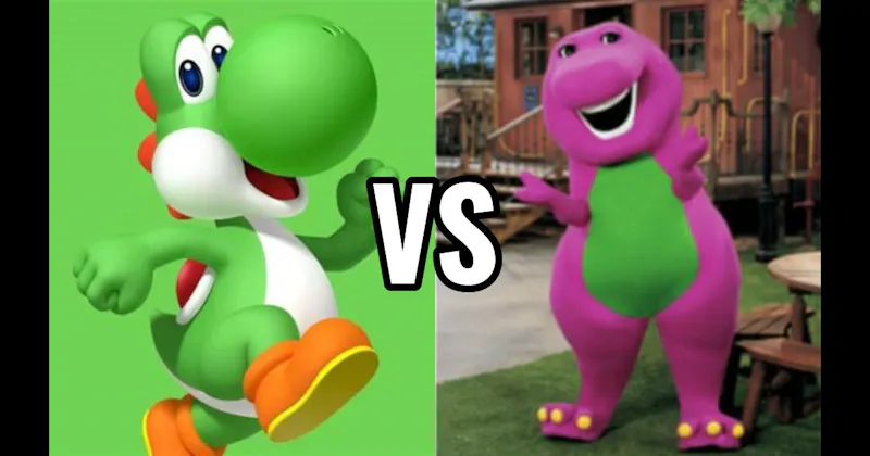 Barney vs. Yoshi (Nintendo)