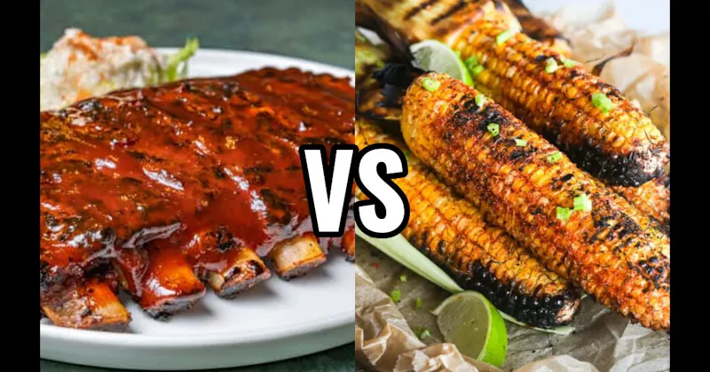 BBQ Ribs vs. Grilled Corn on the Cob