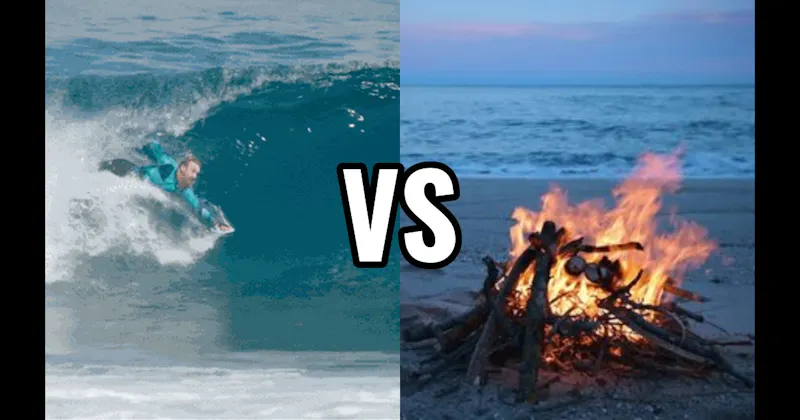 Beach Bonfire & S'mores vs. Body Surf