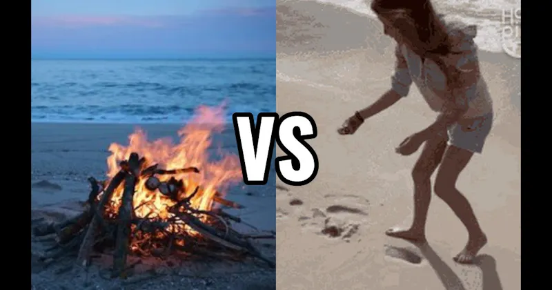 Beach Bonfire & S'mores vs. Hunt for Seashells