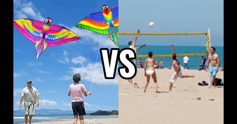 Beach Volleyball vs. Fly a Kite