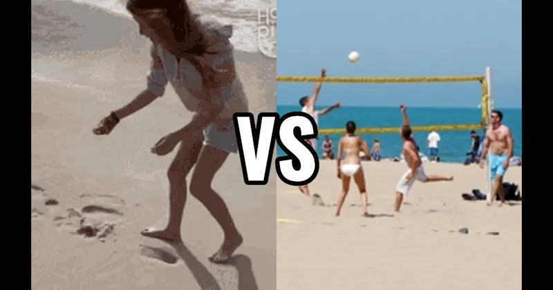 Beach Volleyball vs. Hunt for Seashells