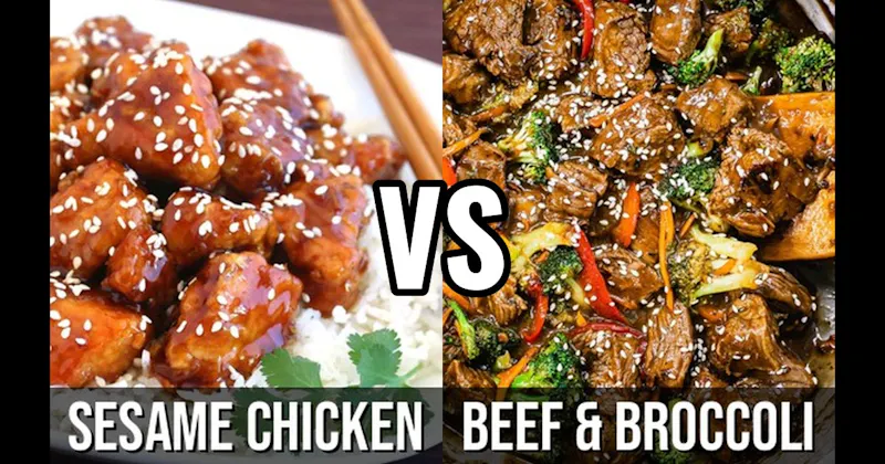 Beef & Broccoli vs. Sesame Chicken
