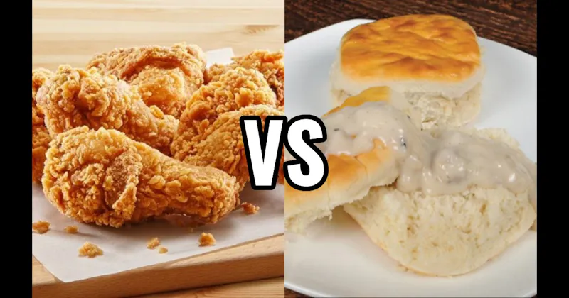 Biscuits and Gravy vs. Fried Chicken