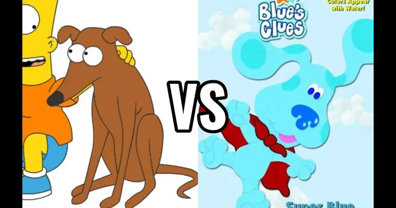 Blue (Blue's Clues) vs. Santa's Little Helper (The Simpsons)