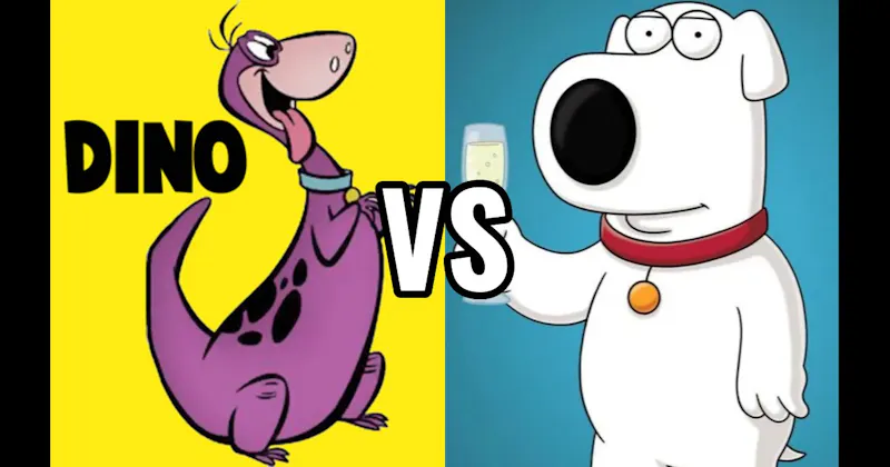 Brian Griffin (Family Guy) vs. Dino (The Flintstones)