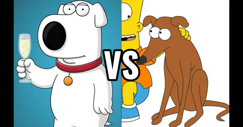 Brian Griffin (Family Guy) vs. Santa's Little Helper (The Simpsons)