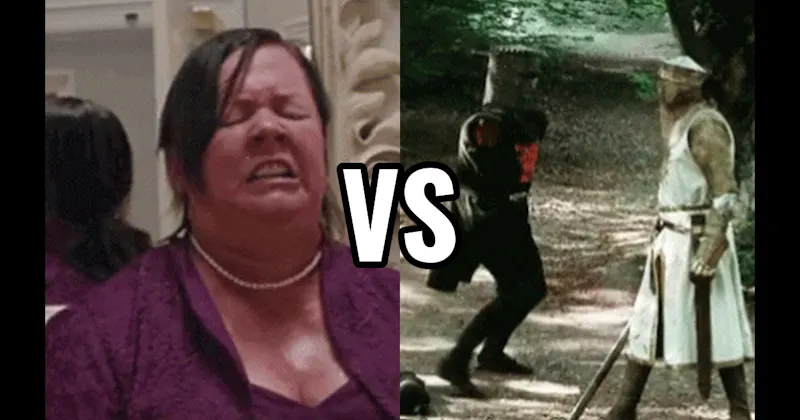 Food Poisoning (Bridesmaids) vs. The Black Knight (Monty Python And The Holy Grail)