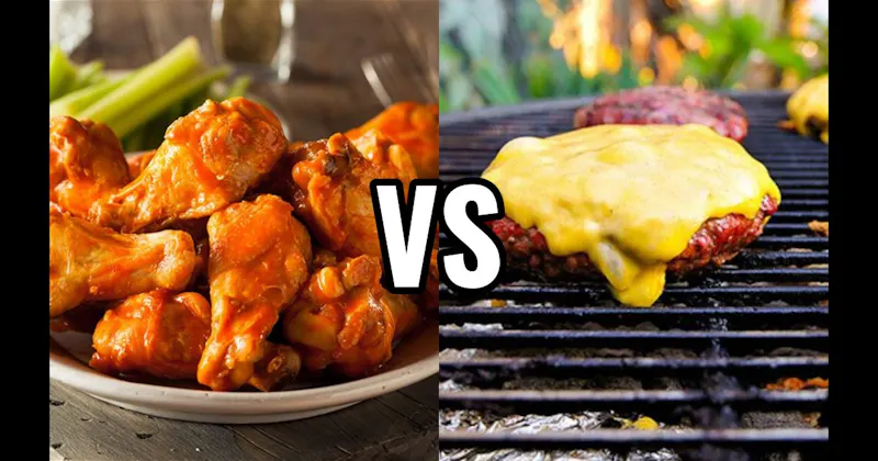 Buffalo Wings vs. Grilled Burgers