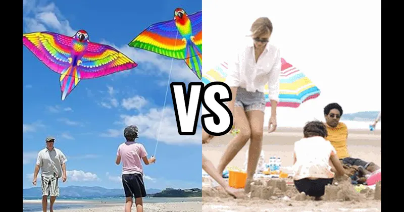Build a Sandcastle vs. Fly a Kite