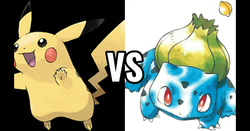 Bulbasaur vs. Pikachu (Pokémon)