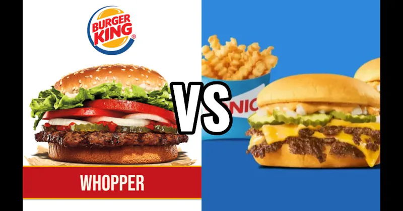 Burger King Whopper vs. Sonic Drive-In SONIC Cheeseburger