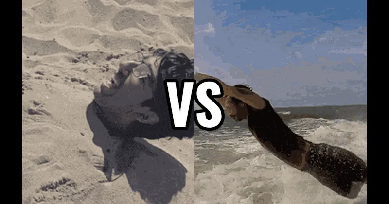 Bury Someone in Sand vs. Jump Waves