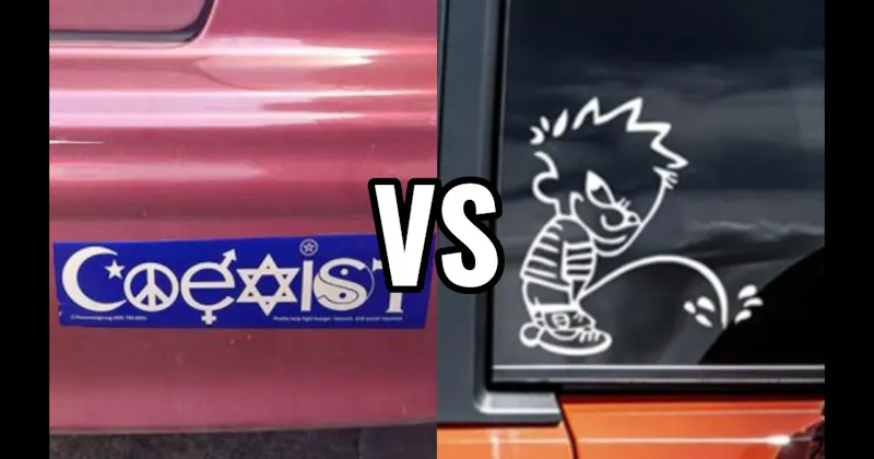 Calvin Peeing vs. Coexist