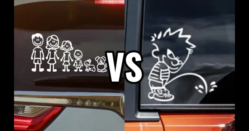 Calvin Peeing vs. Stick Figure Family
