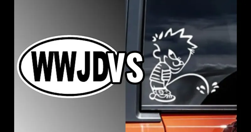 Calvin Peeing vs. WWJD