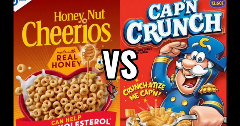 CAP’N CRUNCH CEREAL vs. HONEY NUT CHEERIOS