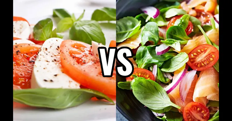 CAPRESE SALAD vs. SPINACH SALAD