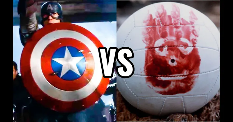 Captain America's Shield vs. Wilson Volleyball (Cast Away)