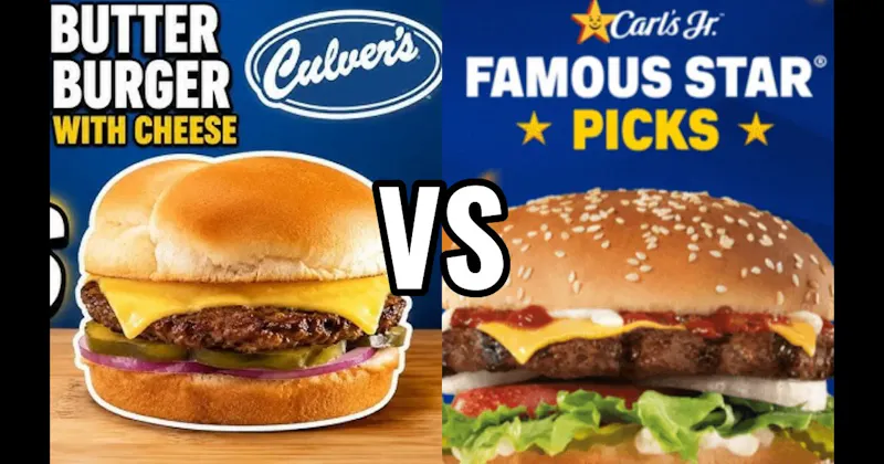 Carl’s Jr. Famous Star with Cheese vs. Culver’s ButterBurger Cheese