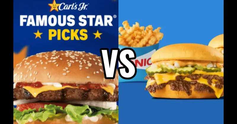 Carl’s Jr. Famous Star with Cheese vs. Sonic Drive-In SONIC Cheeseburger