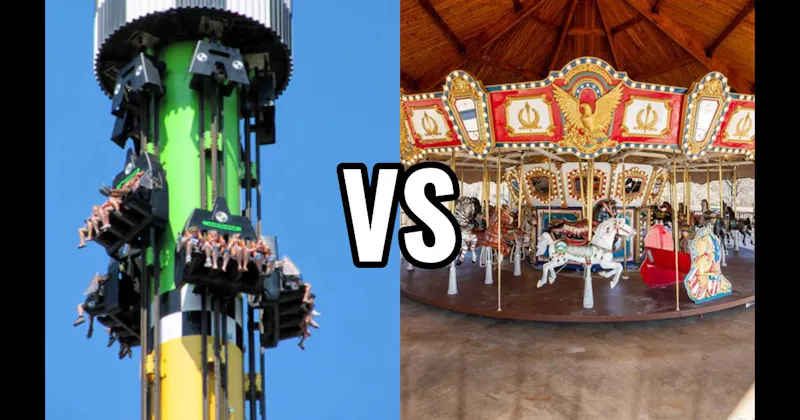 Carousel vs. Drop Tower